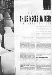 Jaime Vadell, Chile necesita reir sin santos tapados