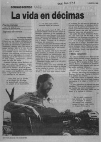 La vida en décimas  [artículo] Fernando Barraza.
