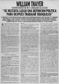 William Thayer vicepresidente de RN y consejero de estado "Se necesita luego una definición política para después trabajar tranquilos"