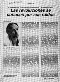Las revoluciones se conocen por sus ruidos  [artículo] Jorge Arrate.