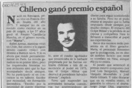 Chileno ganó premio español  [artículo].