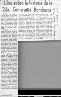 Libro sobre la historia de la 2da. Compañía Bomberos  [artículo].