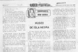 Museo de Isla Negra  [artículo] Hugo Gaviola.