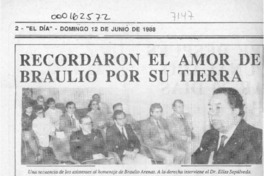 Recordaron el amor de Braulio por su tierra  [artículo].