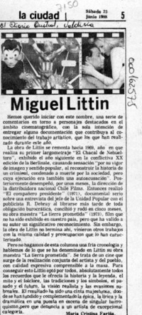 Miguel Littin  [artículo].