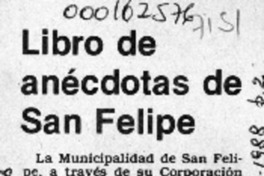 Libro de anécdotas de San Felipe  [artículo].