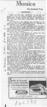 Mosaico  [artículo] Abelardo Troy.