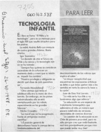 Tecnología infantil  [artículo].