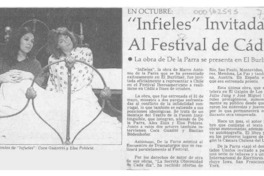 "Infieles" invitada al festival de Cádiz  [artículo].
