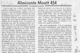 Almirante Montt 454  [artículo] Luis Sánchez Latorre.