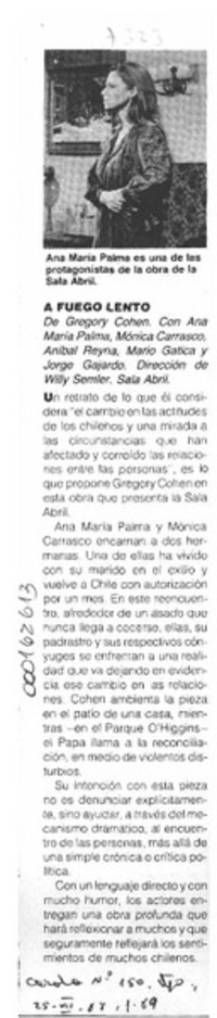 A fuego lento  [artículo].