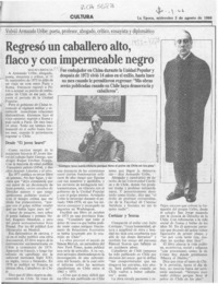 Regresó un caballero alto, flaco y con impermeable negro  [artículo] Maura Brescia.