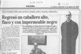 Regresó un caballero alto, flaco y con impermeable negro  [artículo] Maura Brescia.