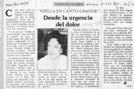 Desde la urgencia del dolor  [artículo] F. P. R.