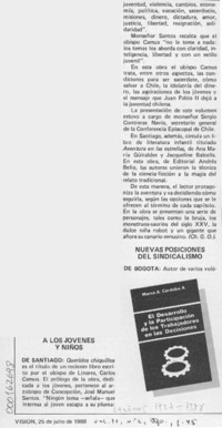 A los jóvenes y niños  [artículo] Ch. G. O.