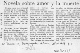Novela sobre amor y la muerte  [artículo].