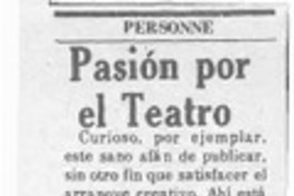 Pasión por el teatro