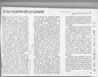 A la muerte de un poeta  [artículo] S.