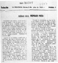 Eusebio Lillo, inspirado poeta  [artículo].