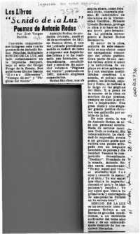 "Sonido de la luz" poemas de Antonio Rodas  [artículo] José Vargas Badilla.