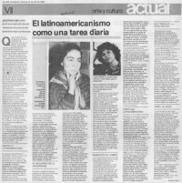 El latinoamericanismo como una tarea diaria