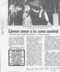 Llevan amor a la zona austral  [artículo].