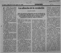 Los silencios de la revolución  [artículo] Liliana Mahn.