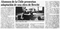 Alumnos de la Chile presentan adaptación de una obra de Brecht