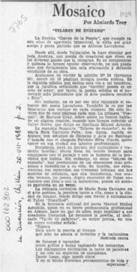 Mosaico  [artículo] Abelardo Troy.