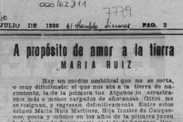A propósito de amor a la tierra  [artículo] E. J.