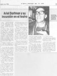 Ariel Dorfman y su incursión en el teatro