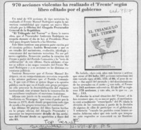 970 acciones violentas ha realizado el 'Frente' según libro editado por el gobierno