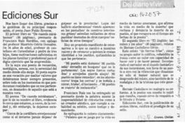 Ediciones Sur  [artículo] Cronos.