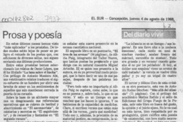 Prosa y poesía  [artículo] Cronos.