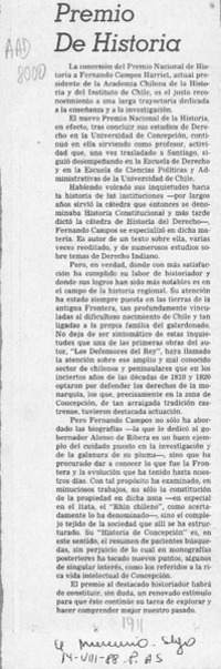 Premio de Historia  [artículo].