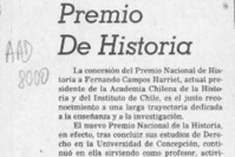 Premio de Historia  [artículo].