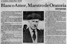 Blanco Amor, maestro de oratoria