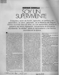 Soy un superviviente  [artículo] Ana María Larraín.