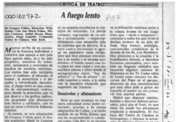 A fuego lento  [artículo] Luisa Ulibarri.