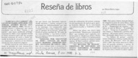 Reseña de libros  [artículo] Marino Muñoz Lagos.