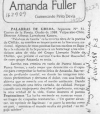 Amanda Fuller  [artículo] Gumercindo Pinto Devia.