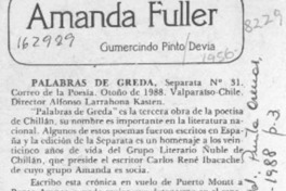 Amanda Fuller  [artículo] Gumercindo Pinto Devia.