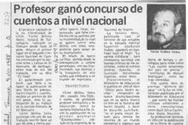 Profesor ganó concurso de cuentos a nivel nacional  [artículo].