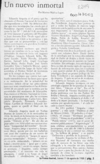 Un nuevo inmortal  [artículo] Marino Muñoz Lagos.