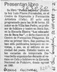 Presentan libro  [artículo].