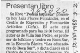 Presentan libro  [artículo].