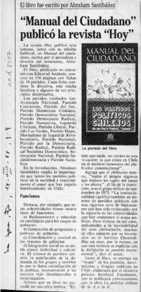 "Manual del ciudadano" publicó la revista "Hoy"