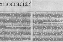 Qué es la democracia?