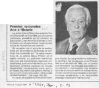 Premios Nacionales, Arte e Historia  [artículo].