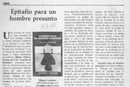 Epitafio para un hombre presunto  [artículo] O. B.